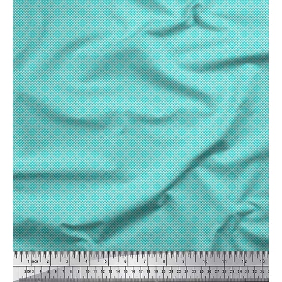 Soimoi Rayon Fabric Knitted Shirting Decor Fabric Printed Yard 56 Inch Wide