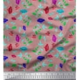 thumbnail image 1 of Soimoi Rayon Fabric Leaves,Bird & Floral Artistic Decor Fabric Printed Yard 56 Inch Wide, 1 of 1