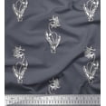 thumbnail image 1 of Soimoi Rayon Fabric Leaves & Floral Block Fabric Prints by Yard 56 Inch Wide, 1 of 3