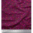 thumbnail image 1 of Soimoi Rayon Fabric Leaves & Floral Clip Art Printed Craft Fabric by The Yard 56 Inch Wide, 1 of 3