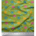 thumbnail image 1 of Soimoi Rayon Fabric Leaves & Wild Flower Floral Printed Fabric 1 Yard 56 Inch Wide, 1 of 1