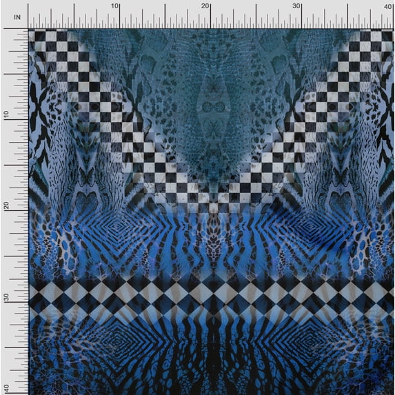 Soimoi Rayon Fabric Multi Panel Print Fabric by The Yard 42 Inch Wide