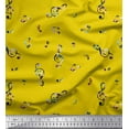thumbnail image 1 of Soimoi Rayon Fabric Notes Musical Instrument Print Fabric by The Yard 56 Inch Wide, 1 of 3