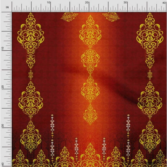 Soimoi Rayon Fabric Paisley Panel Print Fabric by The Yard 42 Inch Wide