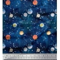 thumbnail image 1 of Soimoi Rayon Fabric Planet Galaxy Decor Fabric Printed Yard 42 Inch Wide, 1 of 3
