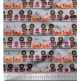 thumbnail image 1 of Soimoi Rayon Fabric Stripe,Bird & Floral Clip Art Print Sewing Fabric Yard 56 Inch Wide, 1 of 1