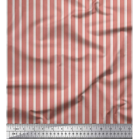 Soimoi Rayon Fabric Striped Stripe Print Fabric by The Yard 42 Inch Wide