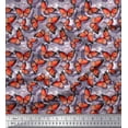 thumbnail image 1 of Soimoi Rayon Fabric Texture & Butterfly Fabric Prints by Yard 42 Inch Wide, 1 of 1