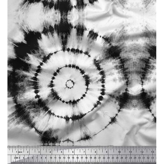 Soimoi Rayon Fabric Tie & Dye Panel Printed Craft Fabric by the Yard 42 Inch Wide