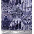 thumbnail image 1 of Soimoi Rayon Fabric Wild Animals Patchwork Print Sewing Fabric Yard 42 Inch Wide, 1 of 1