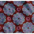 thumbnail image 1 of Soimoi Red Cotton Cambric Fabric Blue Mandala Printed Fabric 1 Yard 42 Inch Wide, 1 of 6
