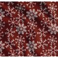 thumbnail image 1 of Soimoi Red Cotton Cambric Fabric Snow Flakes Floral Printed Craft Fabric by the Yard 42 Inch Wide, 1 of 7