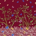 thumbnail image 1 of Soimoi Red Cotton Duck Fabric Insect & Tree Panel Decor Fabric Printed BTY 42 Inch Wide, 1 of 1