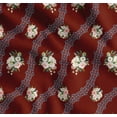 thumbnail image 1 of Soimoi Red Cotton Poplin Fabric Camellias & Ranunculus Floral Print Fabric by Yard 56 Inch Wide, 1 of 7