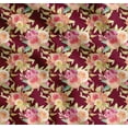 thumbnail image 1 of Soimoi Red Cotton Poplin Fabric Leaves & Ranunculus Floral Print Sewing Fabric Yard 42 Inch Wide, 1 of 7