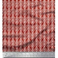 thumbnail image 1 of Soimoi Red Cotton Voile Fabric Tribal Stripe Print Fabric by the Yard 42 Inch Wide, 1 of 3