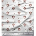 thumbnail image 1 of Soimoi Red Heavy Canvas Fabric Artistic Floral Print Fabric by the Yard 58 Inch Wide, 1 of 3