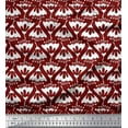 thumbnail image 1 of Soimoi Red Heavy Canvas Fabric Artistic Floral Print Fabric by the Yard 58 Inch Wide, 1 of 3