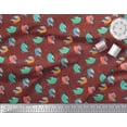 thumbnail image 1 of Soimoi Red Heavy Canvas Fabric Rufous Flycatcher Bird Print Fabric by the Yard 58 Inch Wide, 1 of 3