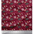 thumbnail image 1 of Soimoi Red Heavy Canvas Fabric Wild Life Animal Print Fabric by the Yard 58 Inch Wide, 1 of 3