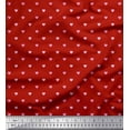 thumbnail image 1 of Soimoi Red Heavy Satin Fabric Pink Heart Print Fabric by the Yard 54 Inch Wide, 1 of 3