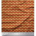 thumbnail image 1 of Soimoi Red Poly Georgette Fabric Christmas Tree Printed Craft Fabric by the Yard 42 Inch Wide, 1 of 3
