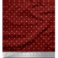 thumbnail image 1 of Soimoi Red Poly Georgette Fabric Dots Dots Print Fabric by Yard 42 Inch Wide, 1 of 3