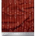 thumbnail image 1 of Soimoi Red Rayon Crepe Fabric Arrows Arrow Printed Craft Fabric by the Yard 46 Inch Wide, 1 of 3