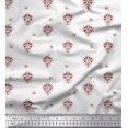 thumbnail image 1 of Soimoi Red Rayon Crepe Fabric Artistic Floral Print Fabric by the Yard 46 Inch Wide, 1 of 3