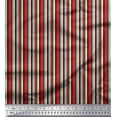 thumbnail image 1 of Soimoi Red Rayon Crepe Fabric Colorful Vertical Stripe Print Fabric by Yard 46 Inch Wide, 1 of 3