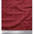 thumbnail image 1 of Soimoi Red Silk Fabric Brush Stroke Abstract Decor Fabric Printed Yard 42 Inch Wide, 1 of 3