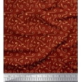 thumbnail image 1 of Soimoi Red Silk Fabric Swirl Abstract Print Fabric by the Yard 42 Inch Wide, 1 of 3