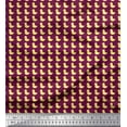 thumbnail image 1 of Soimoi Red polyester Crepe Fabric Duck Bird Print Fabric by the Yard 42 Inch Wide, 1 of 3