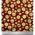 thumbnail image 1 of Soimoi Red polyester Crepe Fabric Lemon Slice Vegetable Print Fabric by the Yard 52 Inch Wide, 1 of 3