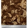 thumbnail image 1 of Soimoi Satin Silk Fabric Floral & Paisley Ethnic Fabric Prints By Yard 42 Inch Wide, 1 of 1