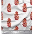 thumbnail image 1 of Soimoi Satin Silk Fabric Swirl & Floral Block Print Fabric by Yard 42 Inch Wide, 1 of 1