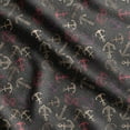 thumbnail image 1 of Soimoi Sea Shell Printed, Cotton Fleece, Fabric by The Yard Sewing DIY Stretch Fabric 56 Inches Wide, WarmFabric for Hats, Coats, Gloves, Blankets, Black, 1 of 5