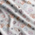 thumbnail image 1 of Soimoi Sea Shell Printed, Cotton Fleece, Fabric by The Yard Sewing DIY Stretch Fabric 56 Inches Wide, WarmFabric for Hats, Coats, Gloves, Blankets, Light Peach, 1 of 5