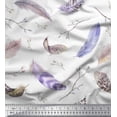 thumbnail image 1 of Soimoi Silk Fabric Branches & Artistic Feather Print Fabric by Yard 42 Inch Wide, 1 of 1