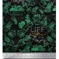 thumbnail image 1 of Soimoi Silk Fabric Cactus Tree Print Sewing Fabric Yard 42 Inch Wide, 1 of 3