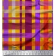 thumbnail image 1 of Soimoi Silk Fabric Check Check Print Fabric by the Yard 42 Inch Wide, 1 of 3