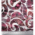 thumbnail image 1 of Soimoi Silk Fabric Floral & Leopard Animal Skin Decor Fabric Printed Yard 42 Inch Wide, 1 of 3