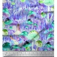 thumbnail image 1 of Soimoi Silk Fabric Leaves,Floral & Mushroom Vegetable Printed Craft Fabric by the Yard 42 Inch Wide, 1 of 1