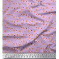 thumbnail image 1 of Soimoi Silk Fabric Leaves & Pumpkin Halloween Print Fabric by The Yard 42 Inch Wide, 1 of 1