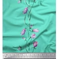 thumbnail image 1 of Soimoi Silk Fabric Leaves & Wild Flower Printed Fabric 1 Yard 42 Inch Wide, 1 of 1