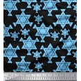 thumbnail image 1 of Soimoi Silk Fabric Star Tetrahedron Geometric Print Sewing Fabric Yard 42 Inch Wide, 1 of 1