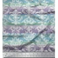 thumbnail image 1 of Soimoi Silk Fabric Stripe & Ogee Damask Print Fabric by the Yard 42 Inch Wide, 1 of 1