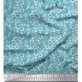 thumbnail image 1 of Soimoi Silk Fabric Tortoise,Rabbit & Panda Kids Print Fabric by The Yard 42 Inch Wide, 1 of 1
