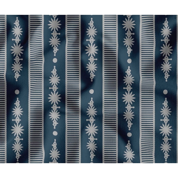 Soimoi Stripe Design Outdoor Fabric By 3 Yard, 56" Wide Water-Resistant Upholstery Material for Chairs, Cushions & DIY Projects, Blue