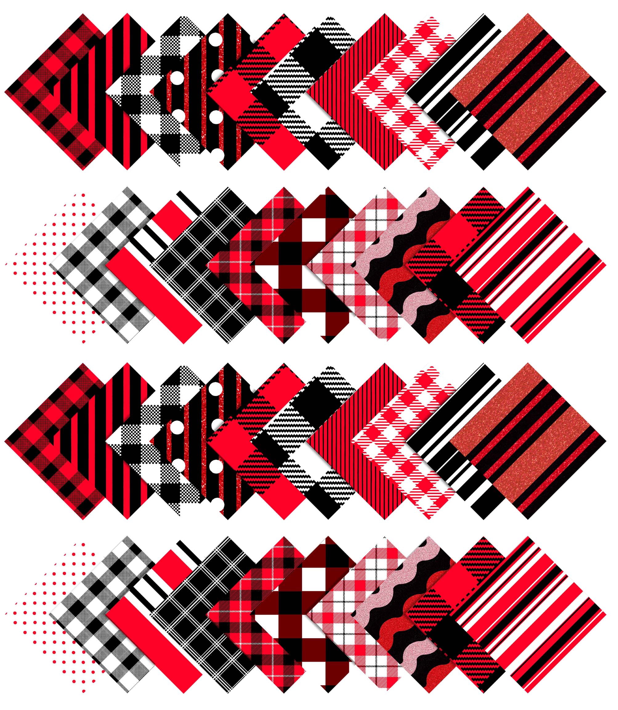Soimoi Stripes Print&nbsp;Precut 10-inch Cotton&nbsp;Fabric&nbsp;Quilting&nbsp;Squares&nbsp;Charm Pack DIY Patchwork Sewing Craft-Red